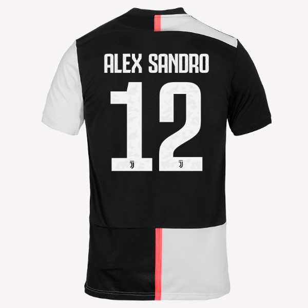 Camiseta Juventus NO.12 Alex Sangro 1ª Kit 2019 2020 Blanco Negro
